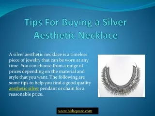 Tips For Buying a Silver Aesthetic Necklace