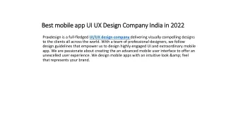 best mobile app ui ux design company india in 2022