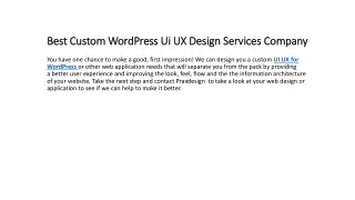 best custom wordpress ui ux design services company