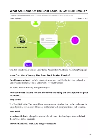 what are some of the best tools to get bulk emails