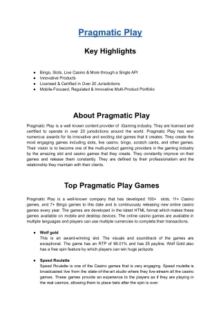 pragmatic play