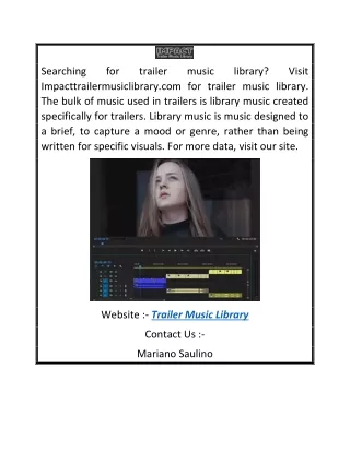 Trailer Music Library | Impacttrailermusiclibrary.com