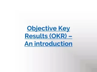 objective key results okr an introduction