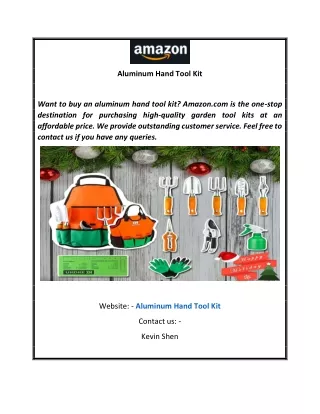 Aluminum Hand Tool Kit Amazon.com
