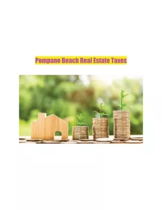 Pompano Beach Real Estate Taxes