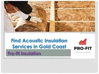 Find Acoustic Insulation Services in Gold Coast