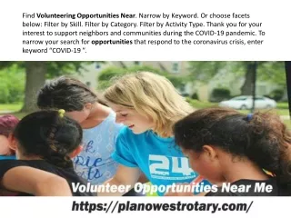 Community Service In Plano