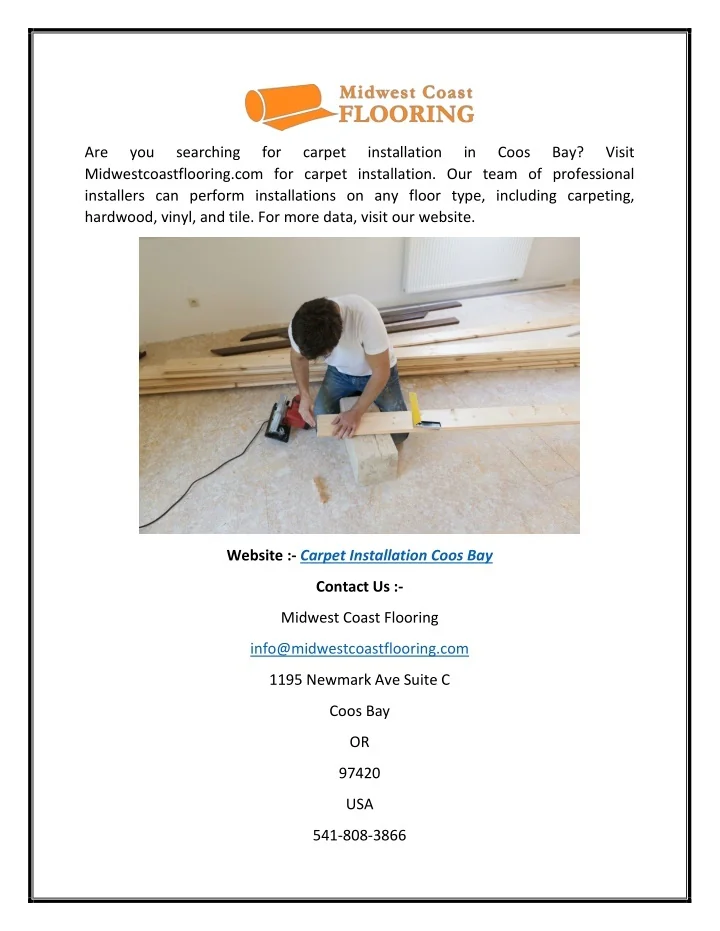 PPT Carpet Installation Coos Bay