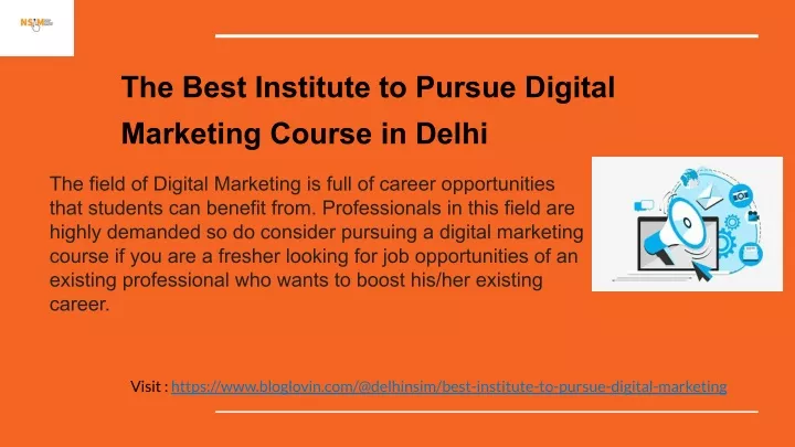 the best institute to pursue digital marketing
