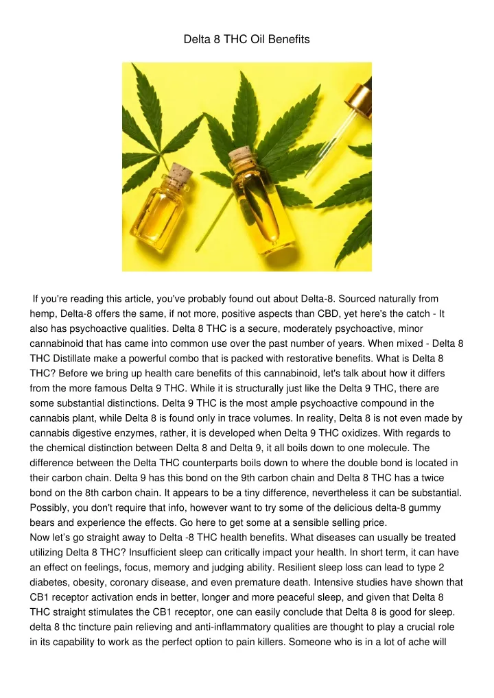 delta 8 thc oil benefits