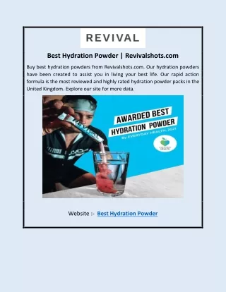 Best Hydration Powder | Revivalshots.com