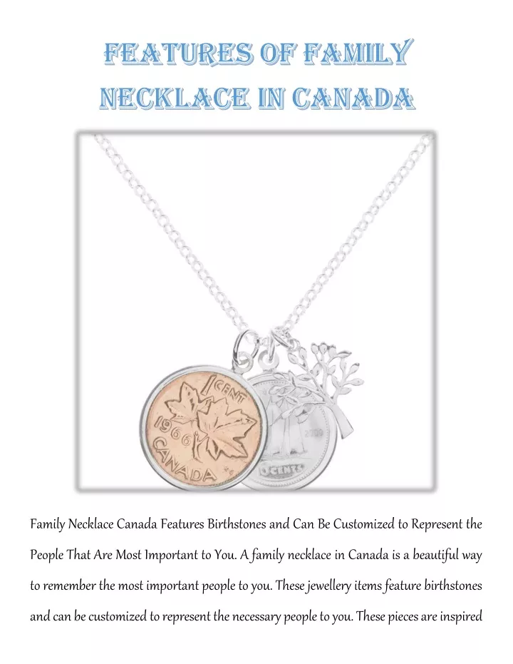 family necklace canada features birthstones