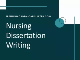 Nursing Dissertation Writing