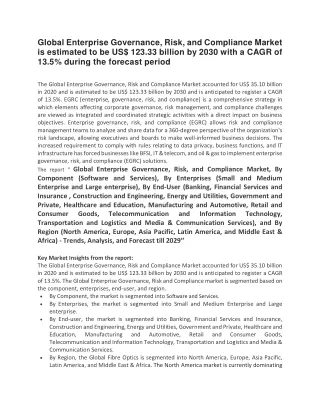 global enterprise governance risk and compliance