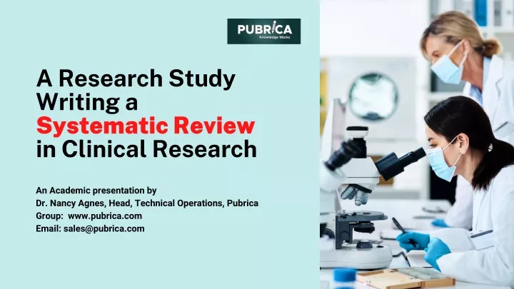 a research study writing a systematic review