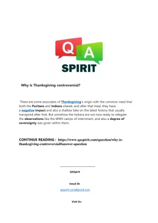 why is thanksgiving controversial