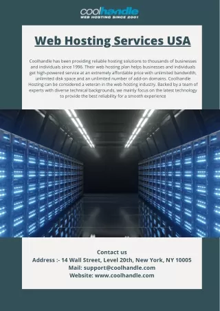 web hosting services usa