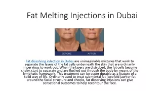 Fat Melting Injections in Dubai