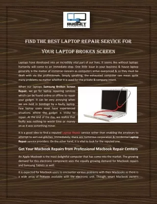 Find the Best Laptop Repair Service for Your Laptop Broken Screen