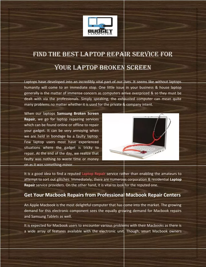 find the best laptop repair service for