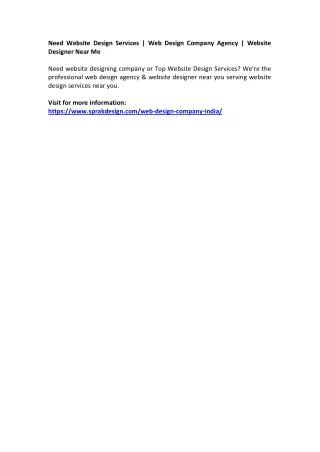need website design services web design company