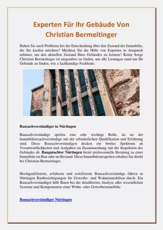 experten f r ihr geb ude von christian