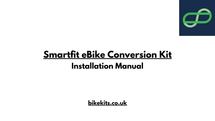 smartfit ebike conversion kit installation manual