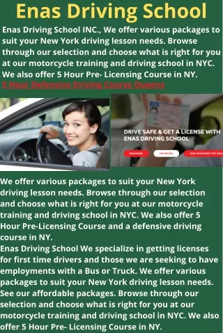 Bus Driving Lessons  Queens