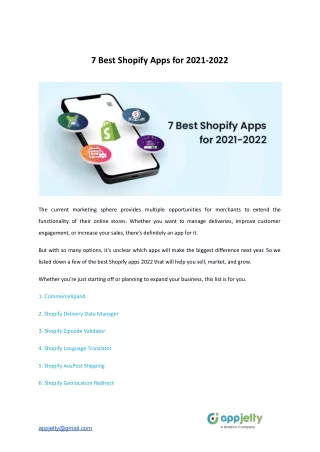 7 best shopify apps for 2021 2022