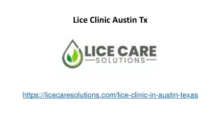 Lice Clinic Austin Tx