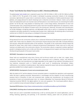 power tools market size global forecast to 2025