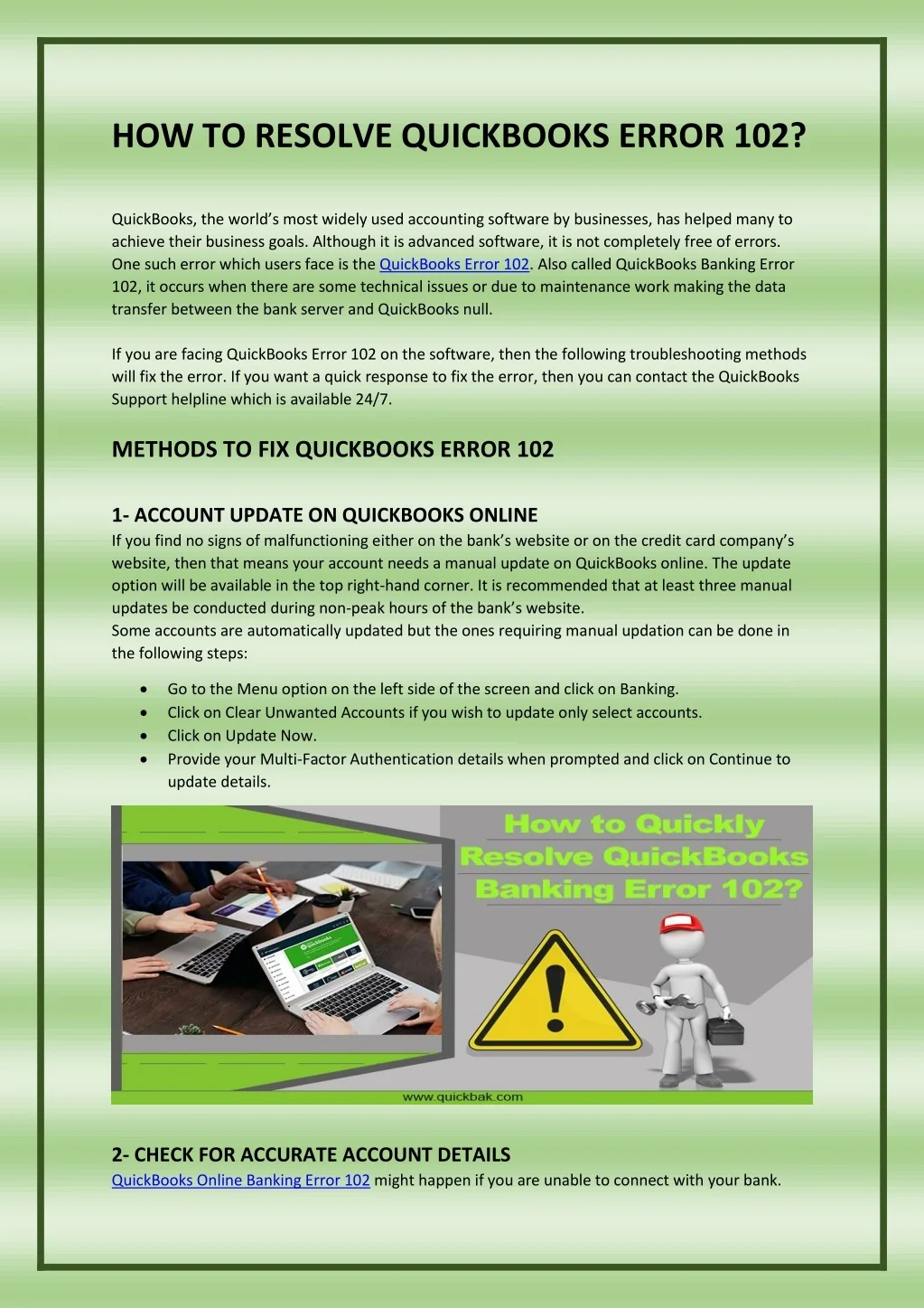 PPT - HOW TO RESOLVE QUICKBOOKS ERROR 102 PowerPoint Presentation, free ...