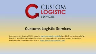 customs logistic services