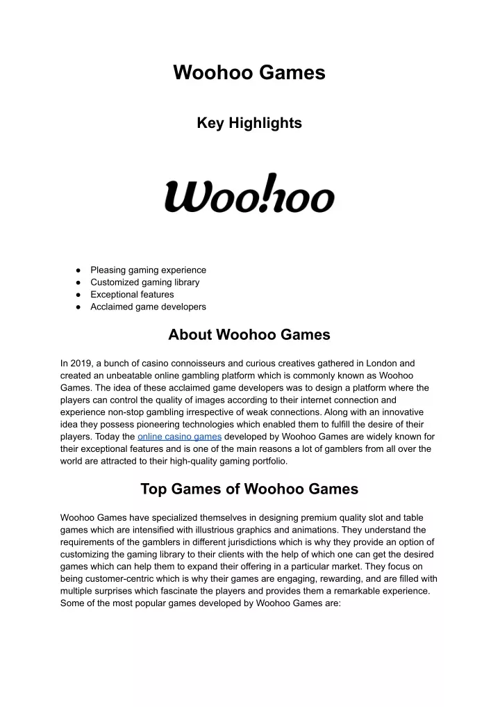 woohoo games