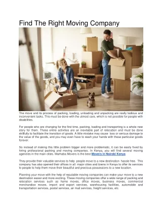 Find the best moving company
