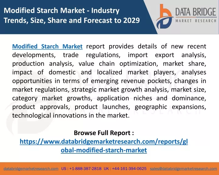 modified starch market industry trends size share