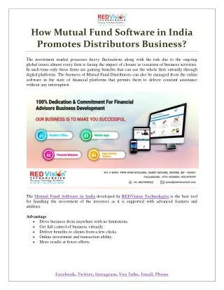 how mutual fund software in india promotes