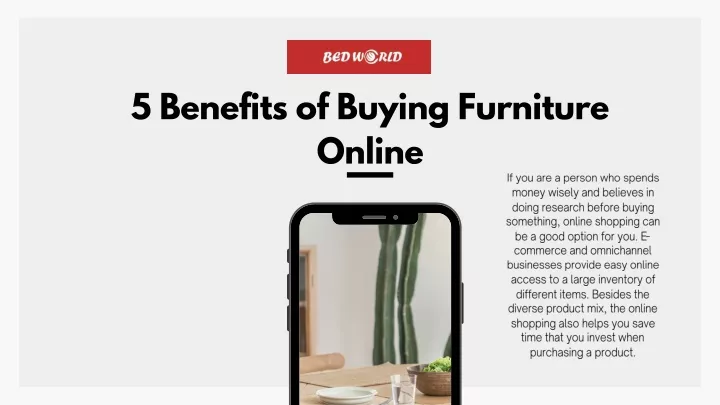 5 benefits of buying furniture online