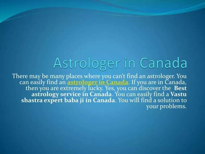 astrologer in canada