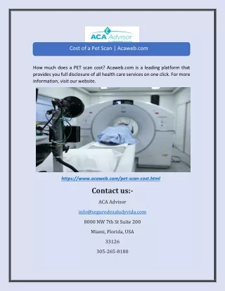 cost of a pet scan acaweb com