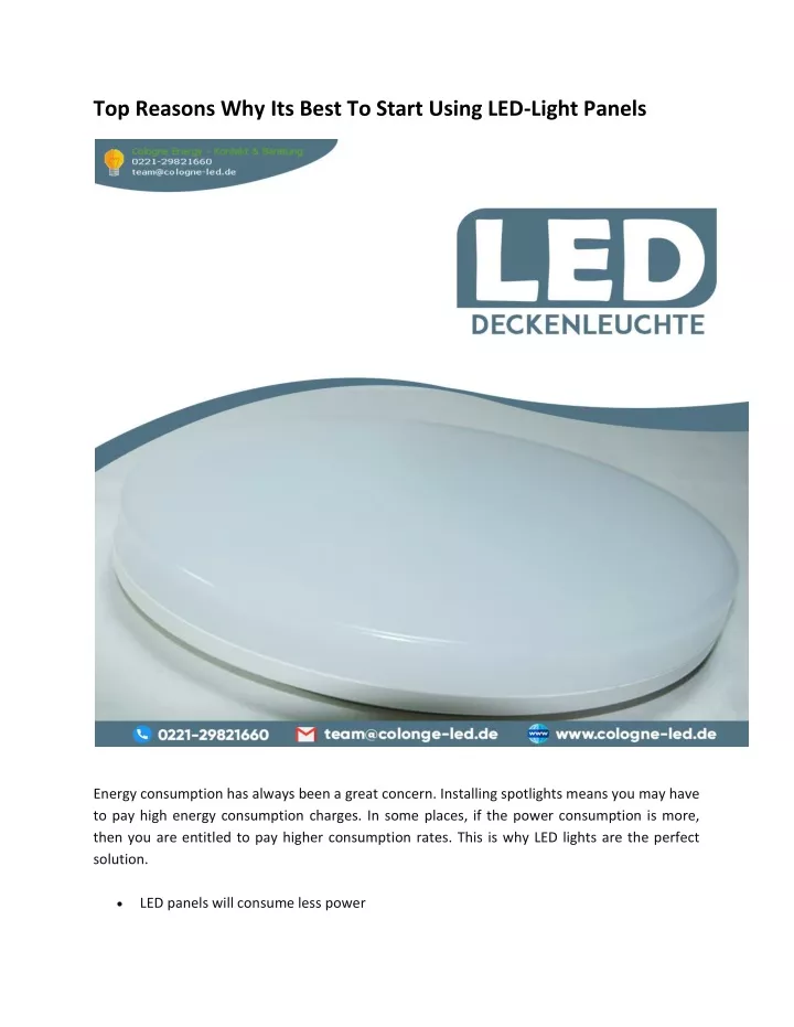 top reasons why its best to start using led light