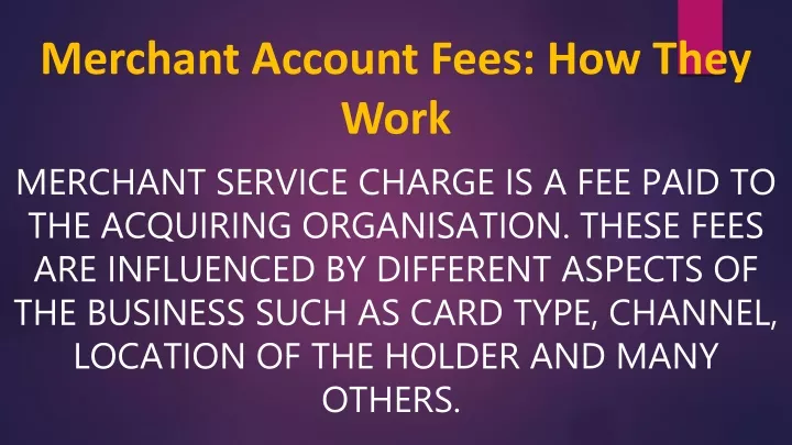 merchant account fees how they work