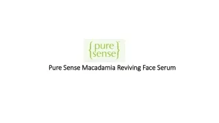 Pure Sense Macadamia Reviving Face Serum