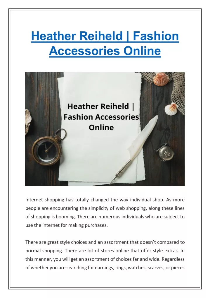 heather reiheld fashion accessories online