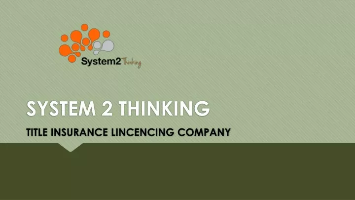 system 2 thinking