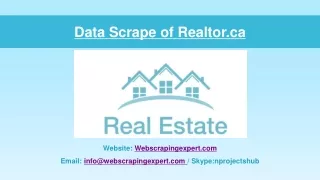 data scrape of realtor ca