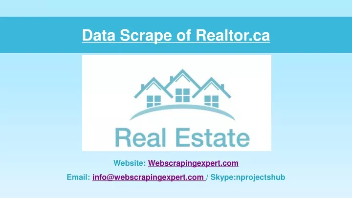 data scrape of realtor ca