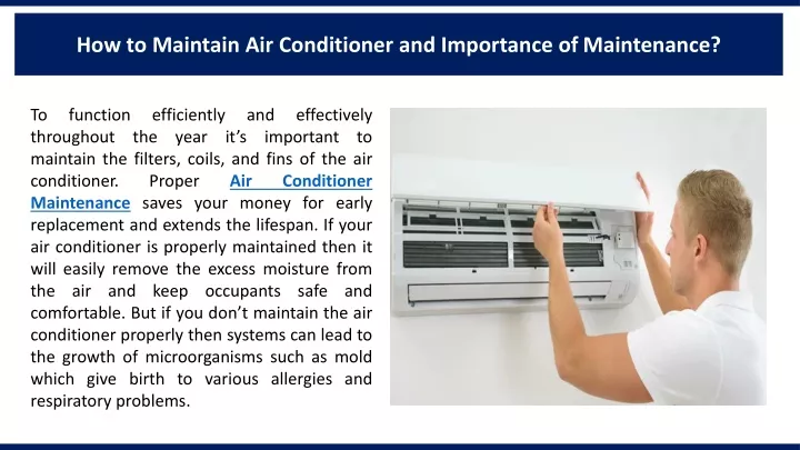 how to maintain air conditioner and importance