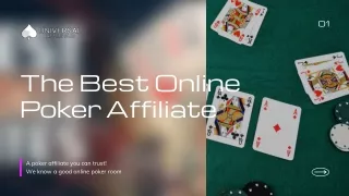 The best Online Poker Affiliate