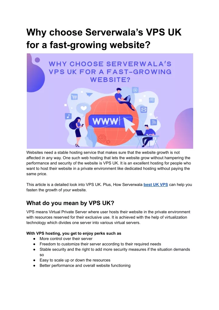 why choose serverwala s vps uk for a fast growing